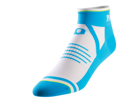 Pearl Izumi Elite Sock - Mens - White with Electric Blue