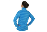 Columbia Sports Womens Half Zip Light Fleece Pullover - Blue Stripes - Large Only