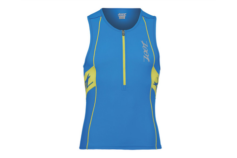 Zoot Mens Performance Tri Tank - Blue and Sub Atomic Yellow