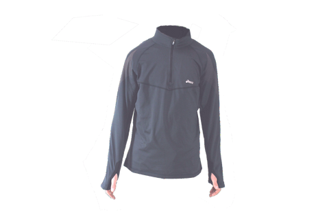Asics Mens Quarter Zip Running Pullover - Stone Gray - s 0nly