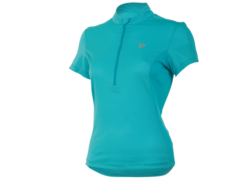 Pearl Izumi Ultrastar Short Sleeve Jersey - Womens - Scuba Blue/light white stripes