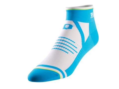 Pearl Izumi Elite Sock Mens White with Electric Blue