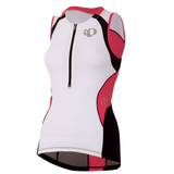 Pearl Izumi Elite In-R-Cool Tri Support Singlet- Womens - White/Paradise Pink