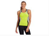 Pearl Izumi Elite In-R-Cool Tri Support Singlet- Womens - Lime and White
