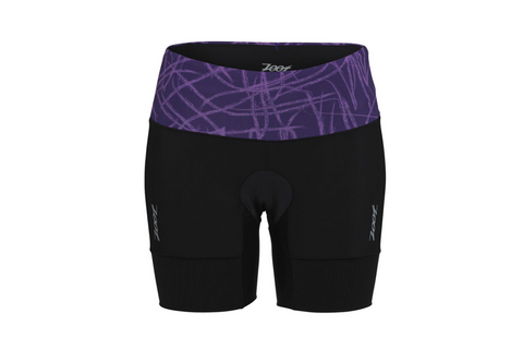 Zoot Womens Performance Tri 6" Short - Purple Haze Static (Small only)