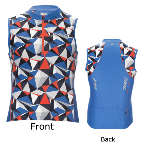 Zoot Mens Performance Tri Sleeveless Jersey - Blue Camo (Small only)