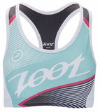 Zoot Run Team Bra - Womens - Aquamarine/Passion Fruit - M, L only