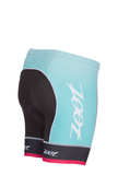 Zoot Women's Tri Team 6" Short - Aquamarine and Passion Fruit (XL only)